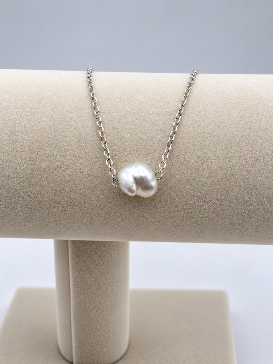 Bracelet enfant Tamarii argenté perles keishi, autre vue – Anaora Pearls