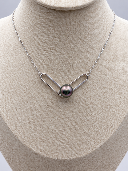 Collier Vahine perle de Tahiti, vue de détail – Anaora Pearls
