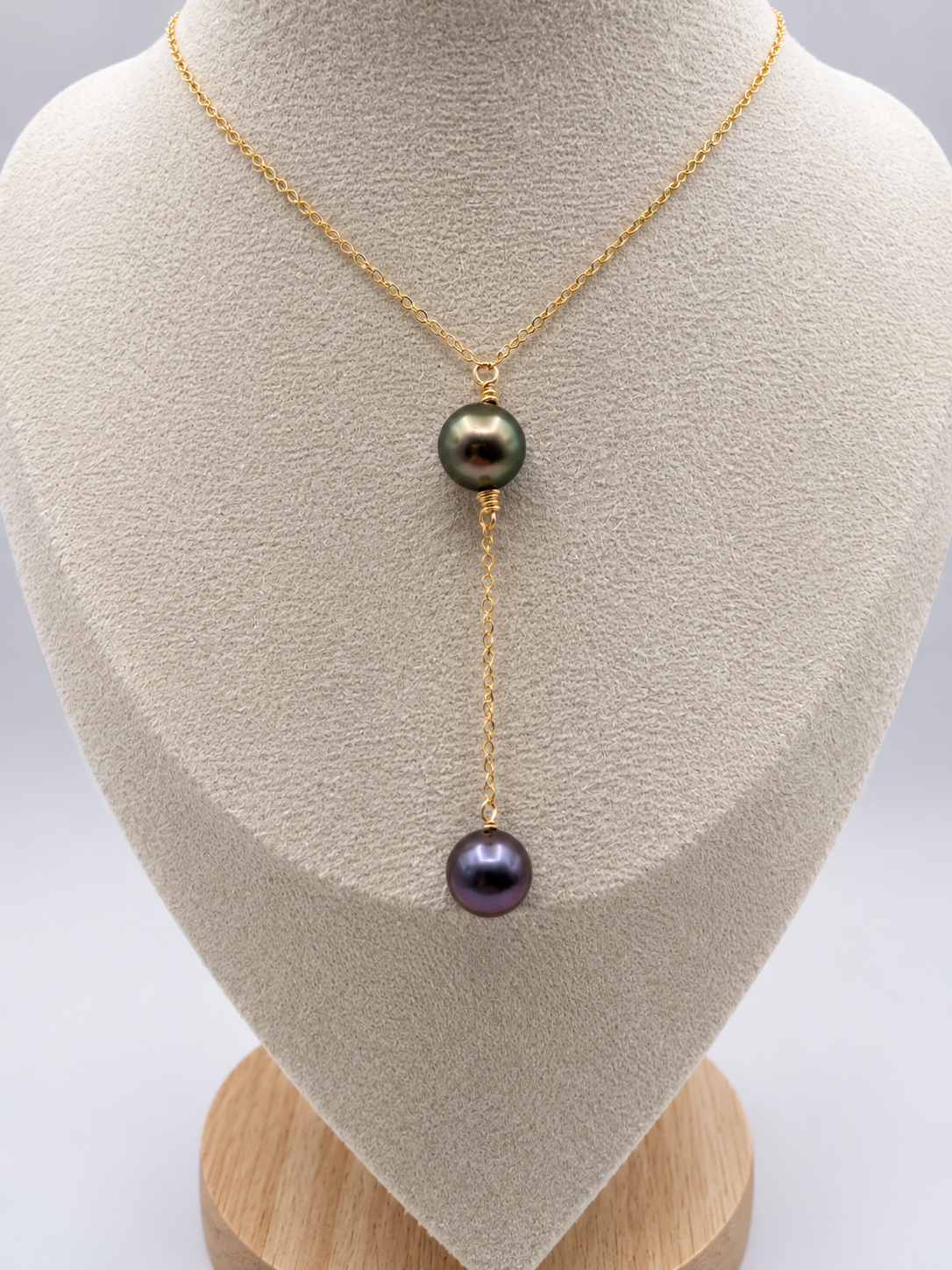 Collier Heiata perles de Tahiti, vue de détail – Anaora Pearls