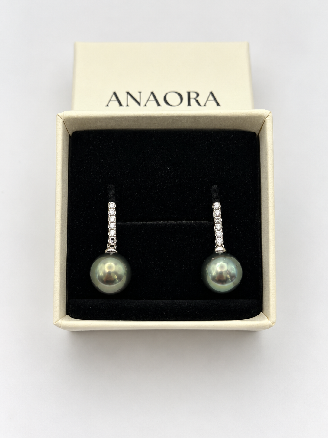 Boucles d'oreilles Matie perles de Tahiti vertes faites main – Anaora Pearls